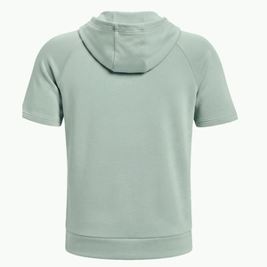 Hoodie à manches courtes pour homme, style personnalisé, fabriqué avec un tissu doux et respirant, conçu pour un port décontracté et relaxant, en coton mélangé. - Product Image 2