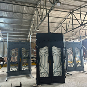 Porte de maison en acier moderne TTD, motifs décoratifs en fer forgé, garantie de 3 ans pour des entrées résidentielles sécurisées et élégantes - Product Image 2