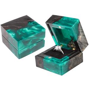 Luxury epoxy and wood <b>ring</b> box Cute resin <b>engagement</b> <b>ring</b> <b>holder</b> Compact personalized <b>ring</b> case for gift By HAND MADE CRAFT - Product Image 3
