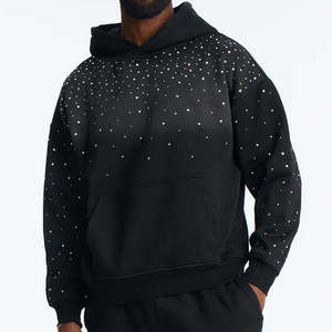 Ensemble de survêtement tendance et scintillant : sweat à capuche et pantalon de jogging, collection streetwear élégante pour homme, 100 % coton respirant - Product Image 5