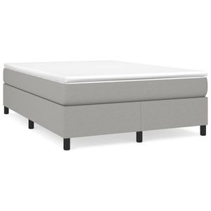 Cadre de lit Queen gris clair 100% polyester, rembourré en bois d'ingénierie, durable et élégant - Product Image 2