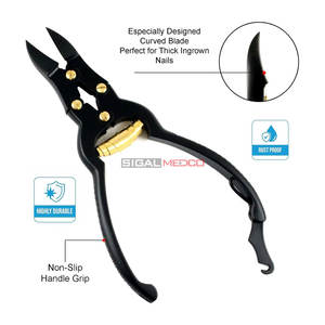 Coupe-ongles professionnel en acier inoxydable pour ongles épais, robuste, à large ouverture, idéal pour les podologues et les ongles des doigts de bébé - Product Image 3