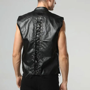 High Quality Leather <b>Vest</b> With Soft Inner Fabric Smooth Texture And Modern Design For Street Style And Riding Purpose - Product Image 4