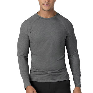 Chemise de travail médicale à manches longues pour homme, tissée, extensible, à porter sous les blouses, pour infirmiers - Product Image 1