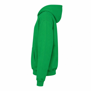เสื้อฮู้ดสีเขียวแบบเรียบง่ายสำหรับฤดูหนาว ผ้าฝ้ายฟลีซ 100% สำหรับผู้ชาย ผู้หญิง และเด็ก - Product Image 2