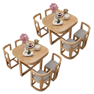 Premium Luxury Modern Dining Room and <b>Restaurant</b> <b>Furniture</b> Wooden Dining Set With Many Chairs <b>Restaurant</b> Set For SALE - Product Image 5