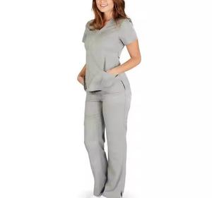 Uniformes Médicos Personalizados de Color Sólido para Hospital, Uniformes de Enfermería para Mujer, Uniformes Médicos al por Mayor - Product Image 1