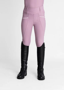 Pantalons d'équitation pour enfants, coupe slim, tissu extensible respirant et résistant, pour l'entraînement et les concours équestres. - Product Image 4