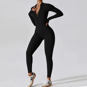 Combinaison élégante d'été pour femme, taille mi-haute, sans manches, 100 % coton tricoté, coupe ajustée, respirante, pour le sport et le quotidien - Product Image 1