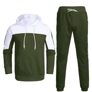 Ensemble de survêtement unisexe à capuche réversible grande taille vert uni et blanc, manches longues, pantalon de jogging décontracté, respirant et léger - Product Image 6