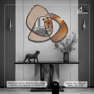 Durable Modern Stainless Steel PVD Coated Frame <b>Mirror</b> Art Decor Eco-Friendly Wedding Bathroom Vanity with <b>Irregular</b> Shape - Product Image 6