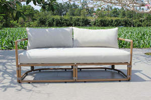 Ensemble de canapés d'extérieur contemporains en aluminium avec coussins confortables, résistants aux intempéries, pour terrasse, patio, cour. - Product Image 3