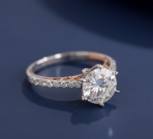 Anillo de Compromiso Vintage con Diamante Cultivado en Laboratorio de 14 Quilates Certificado por IGI, 1.75 Quilates, Corte Redondo, Oro Blanco con Baño de Rodio, VVS2 F - Product Image 2