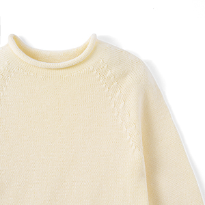 Suéter de Cuello Alto Tejido para Bebé, Manga Larga, Unisex, Casual, Invierno, 100% Algodón, Color Sólido, Capa Única, Corte Regular, Ecológico - Product Image 5