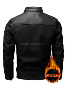 Veste de moto motard pour hommes de haute qualité en cuir véritable étanche à l'eau et au vent avec service de logo personnalisé - Product Image 2