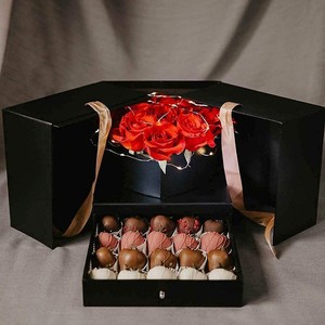 Caja Magnética de Cartón de Lujo con Logotipo Personalizado TH CBB-574, Caja de Regalo Sorpresa con Cajón para Flores y Rosas, para San Valentín, Bodas, Cumpleaños - Product Image 2