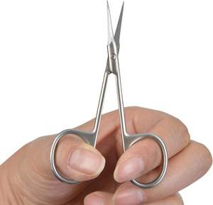 Tijeras de Belleza de Acero Inoxidable de 9.5cm para Diestros, Punta Recta Afilada, Corta Cutículas, Duraderas, para Manicura de Adultos - Product Image 1