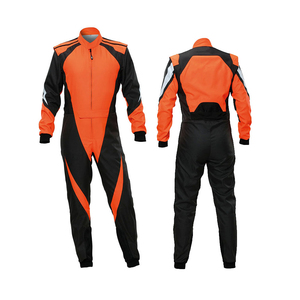 Combinaison de moto unisexe orange et noire à manches longues, coupe-vent, ignifuge, bicolore, pour adulte, hiver, % polyester 260g - Product Image 1