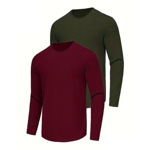 Camiseta Deportiva de Manga Larga al por Mayor, Transpirable, para Correr, Baloncesto, Entrenamiento de Fútbol, Camiseta Deportiva Básica, Cuello Redondo - Product Image 3