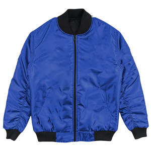 Veste en cuir bleu Zeta personnalisée pour homme, col montant, respirante, séchage rapide, vente en gros, fabricants, distributeurs, disponibilité - Product Image 1