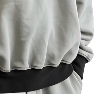 Sweat à capuche pour homme brodé sur mesure pour la nouvelle collection hiver, 100% coton, bicolore, à épaules tombantes - Product Image 3