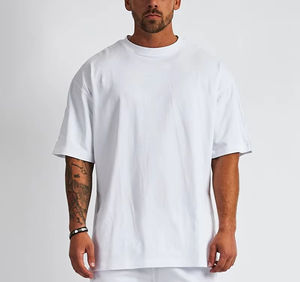 Camiseta de Manga Corta para Hombre de Algodón Grueso de Alta Calidad, Marca de Moda Transfronteriza, Camiseta Holgada de Talla Grande para Hombre - Product Image 6