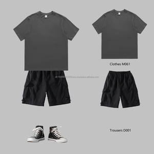 เสื้อยืดผ้าฝ้ายผู้ชายคุณภาพสูงธรรมดา240gsm เสื้อยืดน้ำหนักมากแบบเรียบง่าย - Product Image 2