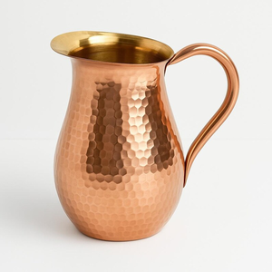 Classic Design Eco-Friendly Handicraft Brass Pitcher High Quality Metal Drink Ware and <b>Water</b> <b>Kettles</b> Classic Design Drinkware - Product Image 3