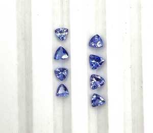 Natural Tanzanite Trillion Cut Gemstone Beads 3mm <b>Top</b> Quality Faceted Loose Calibrated Tanzanite Stones For <b>Earrings</b> Making Bulk - Product Image 4