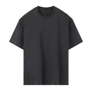 OEM Custom Logo Embroidery Men's Vintage Boxy <b>Acid</b> Wash 260g Heavyweight Cotton Short Sleeve Slightly <b>Dropped</b> Shoulder T-Shirt - Product Image 5