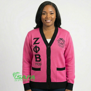 Cárdigan de Lino para Mujer con Bordado de la Hermandad Zeta Phi Beta 2026 |   Sororidad Delta, Bordado Personalizado para Damas, Hecho a Medida, Delgado y Ecológico - Product Image 6