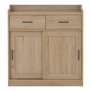 Mueble Moderno Multifuncional de Madera Natural con Estantes Deslizantes, Mueble Blanco de Alta Calidad para Cocina y Comedor - Product Image 2