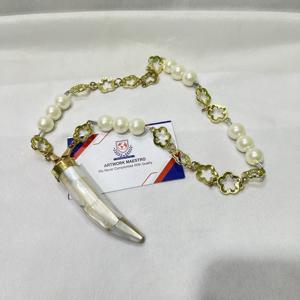 Collar de Concha Marina Natural de Madreperla, Pulido a Mano, Diseño Geométrico Minimalista, Colgante de Bisutería de Moda - Product Image 6