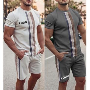 Conjunto de Ropa Casual de Verano de Dos Piezas, Camiseta y Pantalones Cortos, Conjunto Personalizado de 2 Piezas para Hombre, Chándal de Verano de Alta Calidad, Transpirable, con Logotipo OEM - Product Image 3