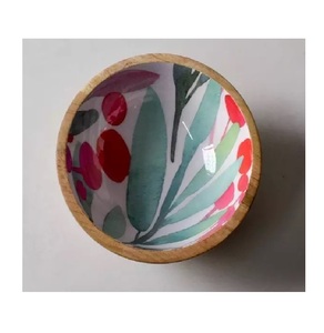 Bol de service en bois émaillé de qualité supérieure, bol à salade en bois émaillé, bol en bois de manguier, bol en bois d'acacia à prix bas - Product Image 1