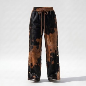 <b>Women</b> Premium Genuine Cowhide Leather Pants High Rise Vintage Fashion Casual Streetwear Stylish Boutique Custom OEM Bulk - Product Image 4