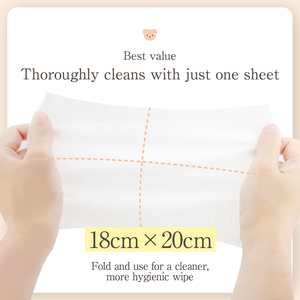 Lingettes humides pour bébé Dr.Heart avec rayonne et polyester, feuilles de 18x20cm, 361g, pour le soin de la peau - Product Image 3