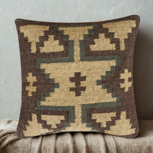 Cojines y almohadas KRAFTERS de lana y yute Kilim, hechos a mano en India, ecológicos, para todas las estaciones, cojín tejido para sofá, ideal para el hogar y hoteles. - Product Image 4
