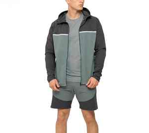 ชุดแจ็คเก็ตและกางเกงขาสั้นผู้ชายแบบเรียบ รุ่นใหม่ คุณภาพปี 2026 ชุดเซ็ต 2 ชิ้น แบบสั่งทำพิเศษสำหรับผู้ชาย - Product Image 3