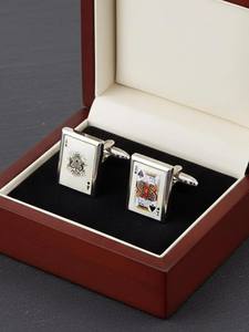 Boutons de manchette personnalisés de luxe pour hommes |   Boutons de manchette en acier inoxydable et argent sterling 925 |   Bijoux de manchette pour chemise de mariage en gros - Product Image 3