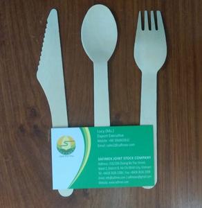 JUEGO DE CUBERTERÍA DESECHABLE CUCHARA DE MADERA TENEDOR Y CUCHILLO - Product Image 4