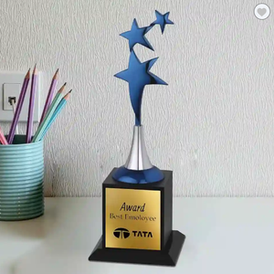 Trofeo Metálico en Forma de Estrella, Grabado con el Premio al Mejor Empleado, Premio Corporativo Duradero, Premios para Eventos - Product Image 5