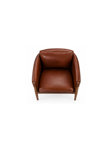 Modern Solid Wood Leather <b>Armchair</b> with Padded Seat Backrest <b>Mid</b> <b>Century</b> Dining Restaurant Furniture - Product Image 3