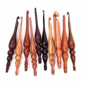 Juego de Agujas de Ganchillo de Madera Mixta Hechas a Mano, 10 Tamaños (3.5mm-10mm), Más Vendidas, Fácil de Usar, Agarre Suave para Tejer - Product Image 5
