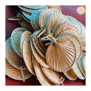 Abanico de Hoja de Palma Vintage para Colgar en la Pared, Decoración Rústica Tropical Hecha a Mano para Cafetería, Restaurante, Spa, Fábrica en Vietnam 99GD - Product Image 5
