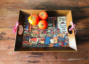 Réglages de table élégants et faciles grâce au plateau de service en bois fabriqué à la main, magnifique d'Inde - Product Image 4