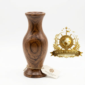 Jarrón de Madera de Nogal Genuino Serie Artesanal, Florero Alto y Delgado, Soporte Floral Moderno para una Sola Flor, Venta al por Mayor, Fabricante B2B - Product Image 2