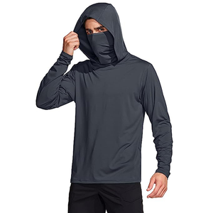 OEM Customized Hooded Rash Guards Fishing Shirts <b>Neck</b> <b>Gaitor</b> UPF50+ Long Sleeve UV Protection Quick Dry Eco-Friendly Breathable - Product Image 4