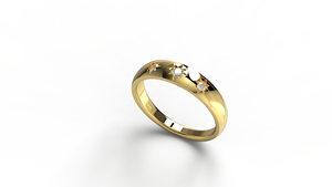 Luxury 18K Gold Starburst Round Diamond <b>Ring</b> Band <b>Dome</b> Wedding <b>Ring</b> Eternity <b>Ring</b> Statement <b>Ring</b> Fine Jewelry Gift for Women - Product Image 2