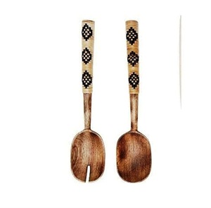 Handicraft Item Eco-Friendly Resin Coated Modern <b>Salad</b> Serving Set Dishwasher Safe <b>Salad</b> Tools Home Kitchen 11 Inch Made India - Product Image 1